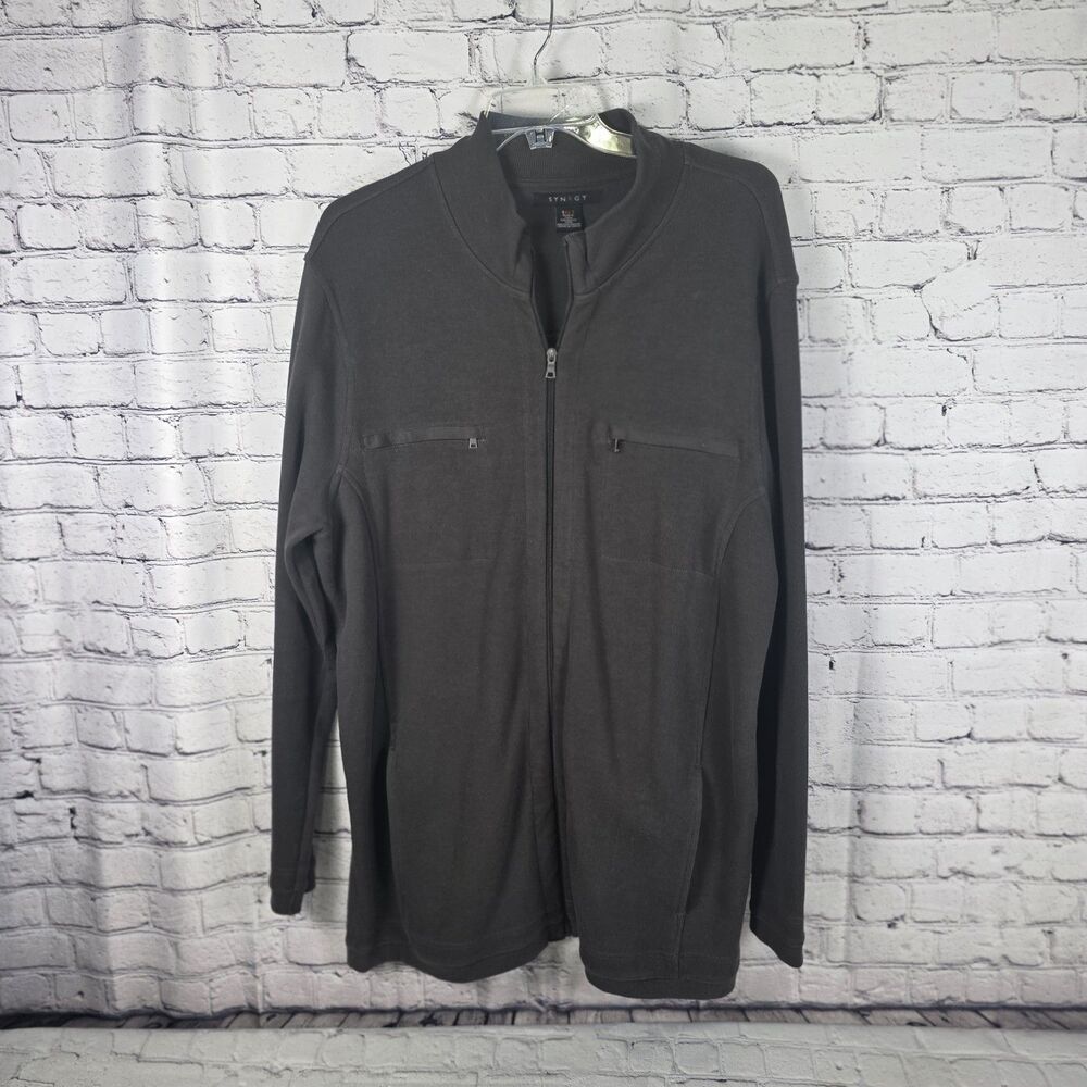 Synrgy Men's 1 XLT Gray Long Sleeve Full Zip Jacket